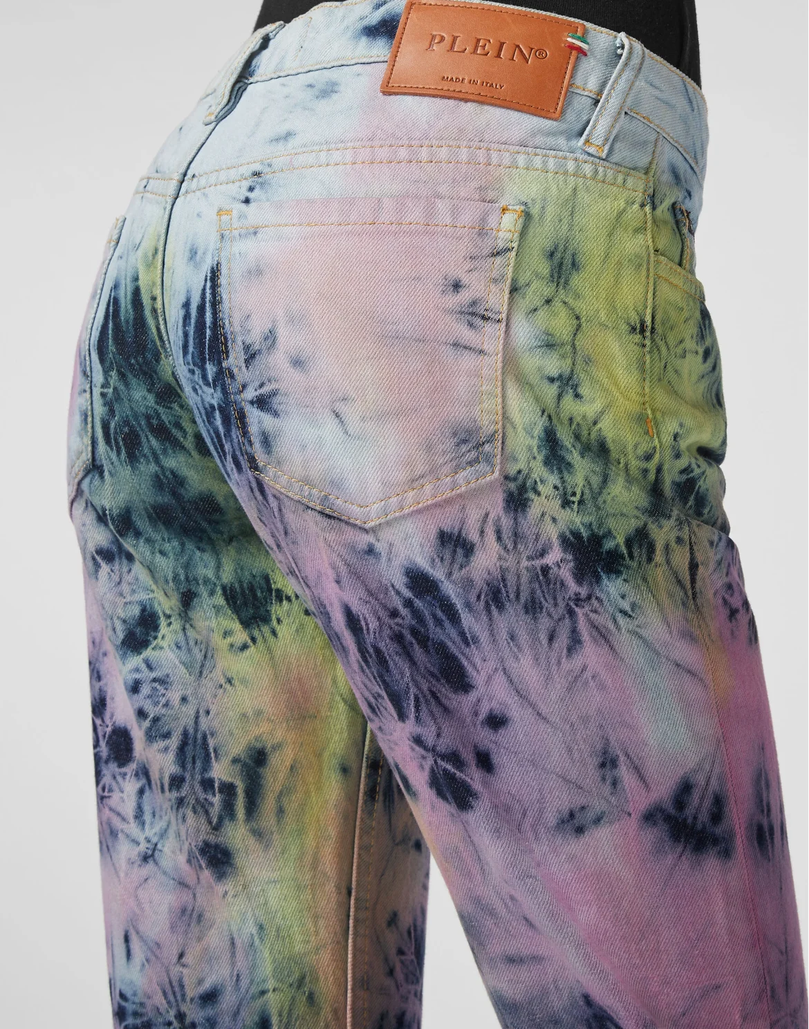 Boyfriend Bleached Tie dye, цвет: Мультиколор