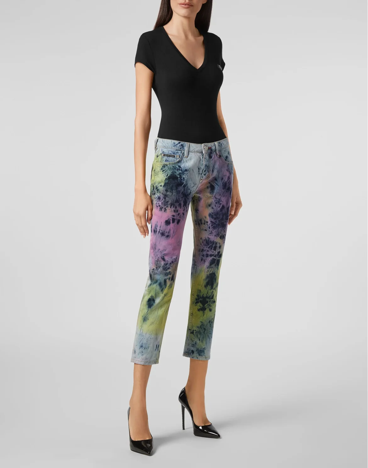 Boyfriend Bleached Tie dye, цвет: Мультиколор