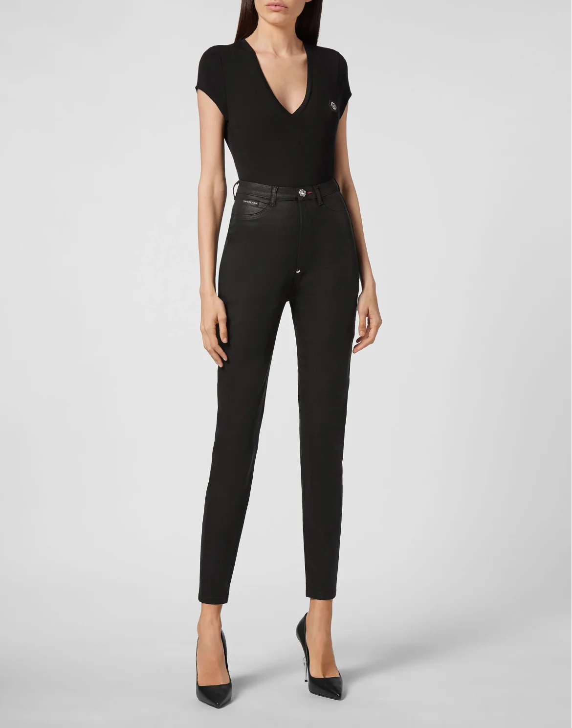 Super High Waist Jegging Iconic Plein, цвет: Черный