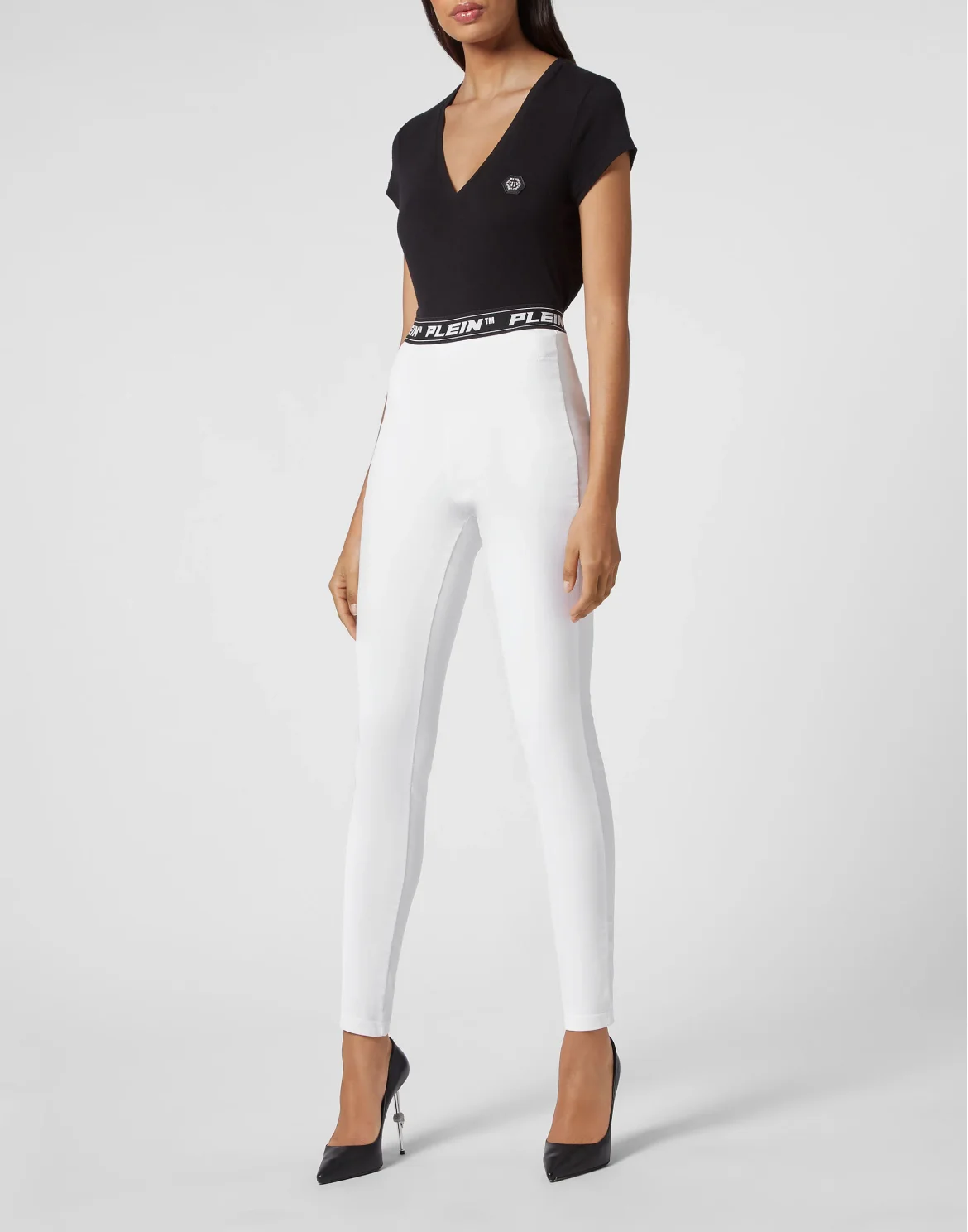 Denim Super High Waist Legging, цвет: Белый
