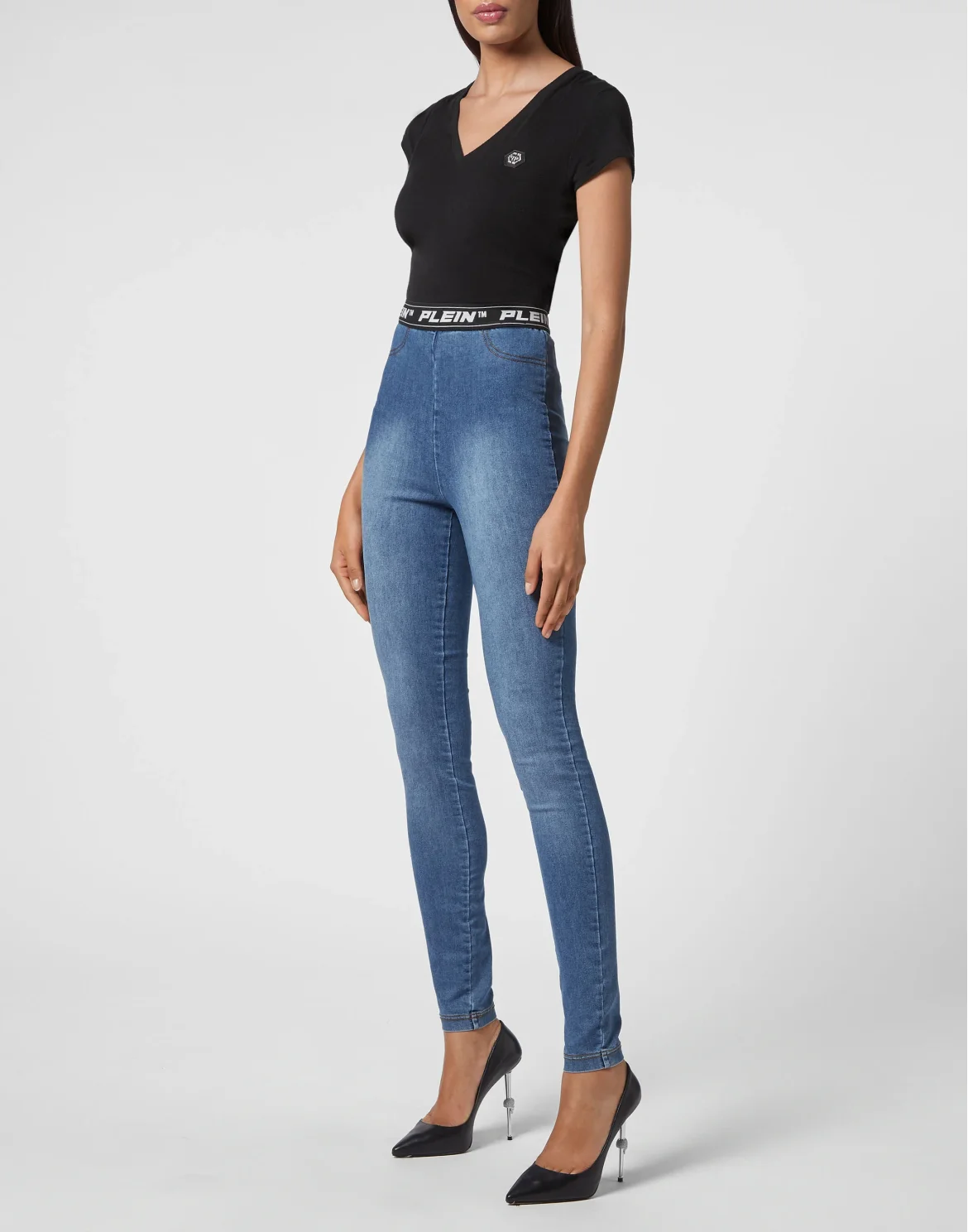 Denim Super High Waist Legging, цвет: Синий
