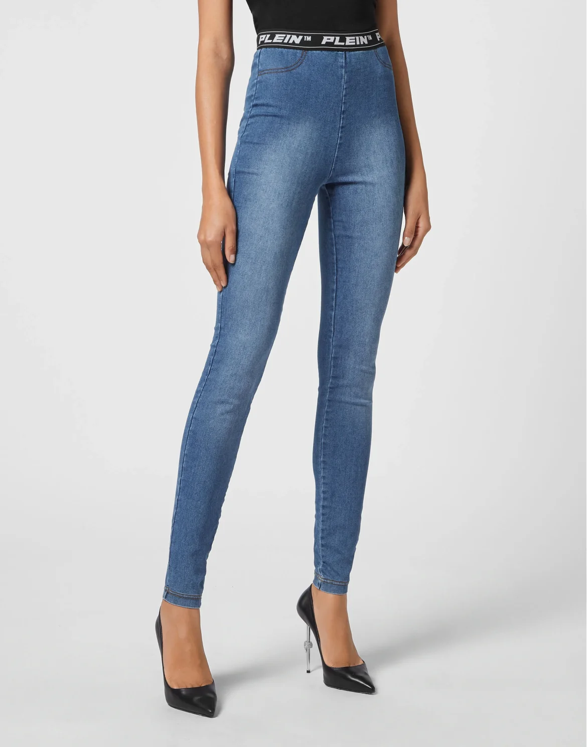 Denim Super High Waist Legging, цвет: Синий