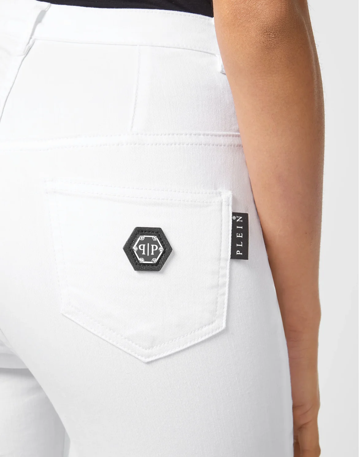 Denim Super High Waist Jegging, цвет: Белый