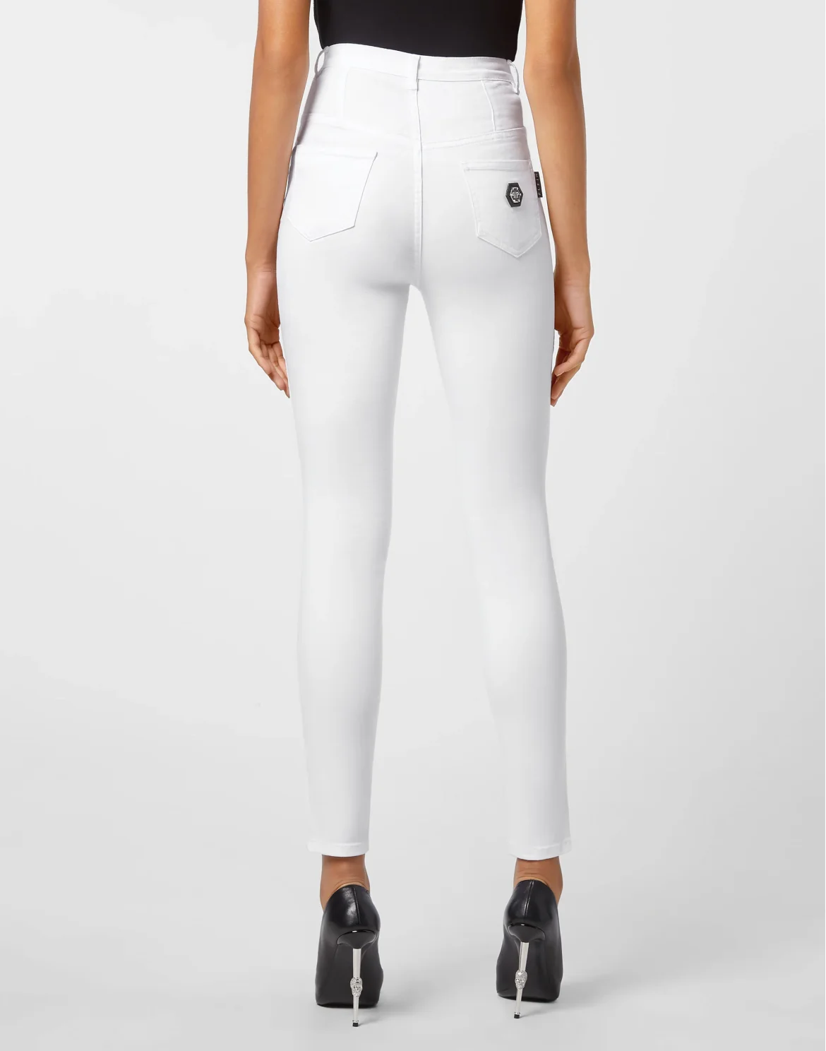 Denim Super High Waist Jegging, цвет: Белый