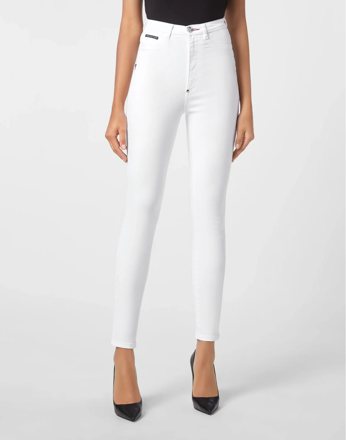 Denim Super High Waist Jegging, цвет: Белый
