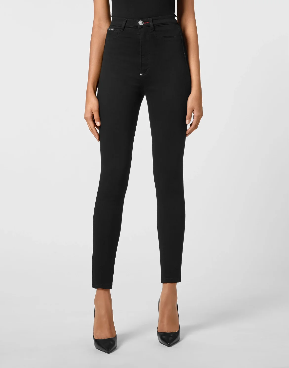 Denim Super High Waist Jegging, цвет: Черный
