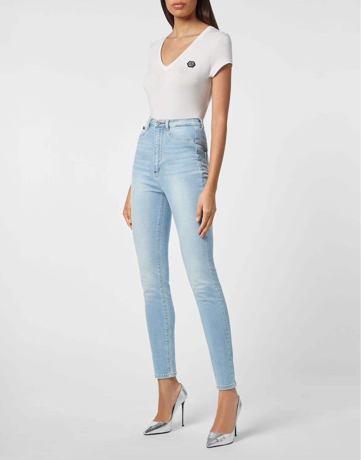 Denim Super High Waist Jegging, цвет: Черный