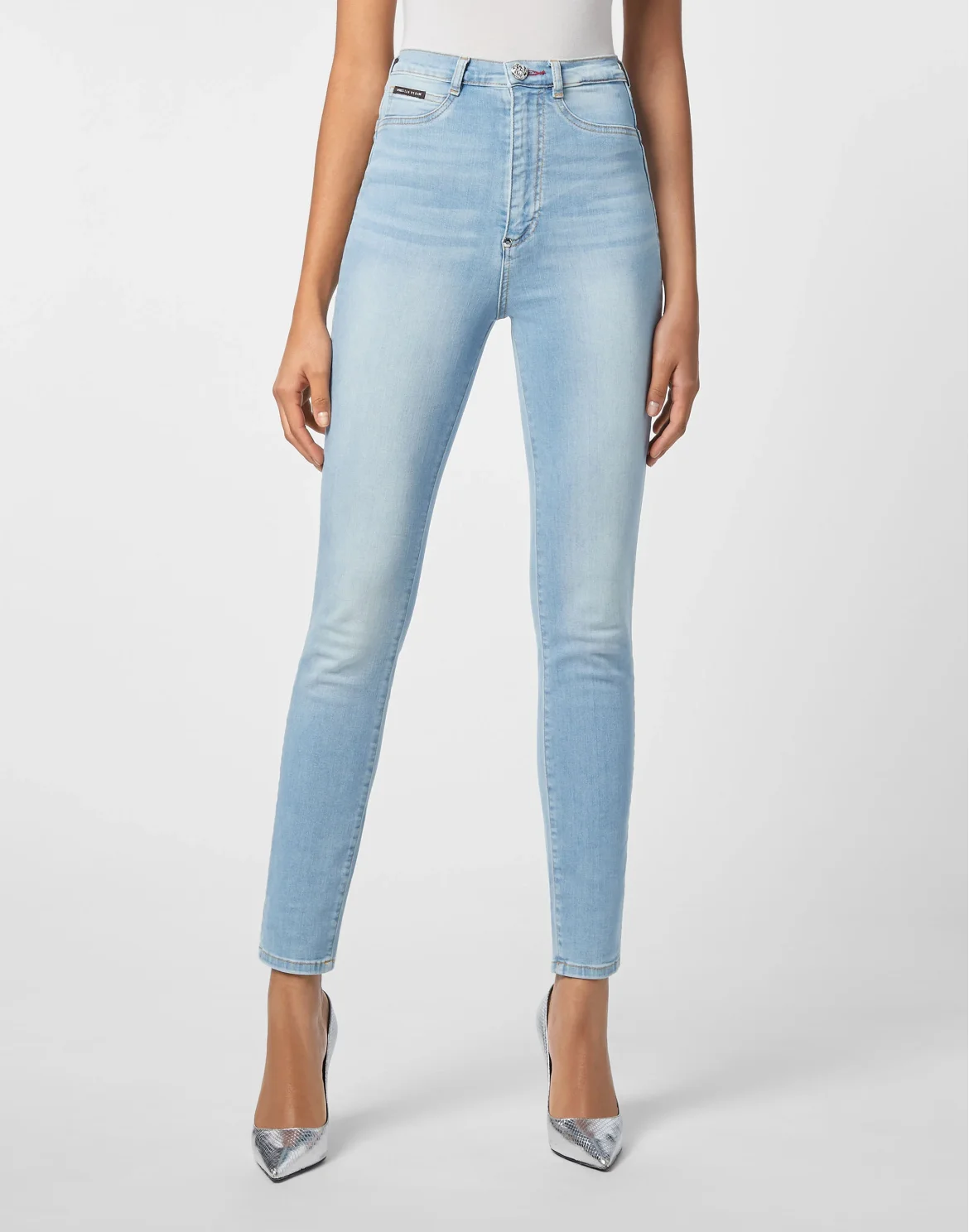 Denim Super High Waist Jegging, цвет: Черный
