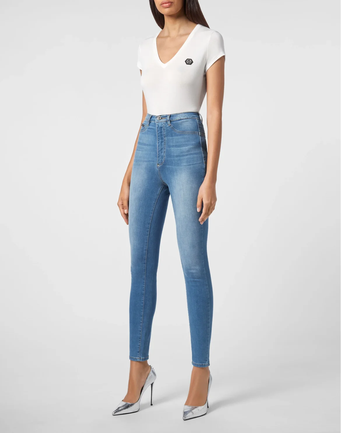 Denim Super High Waist Jegging, цвет: Синий