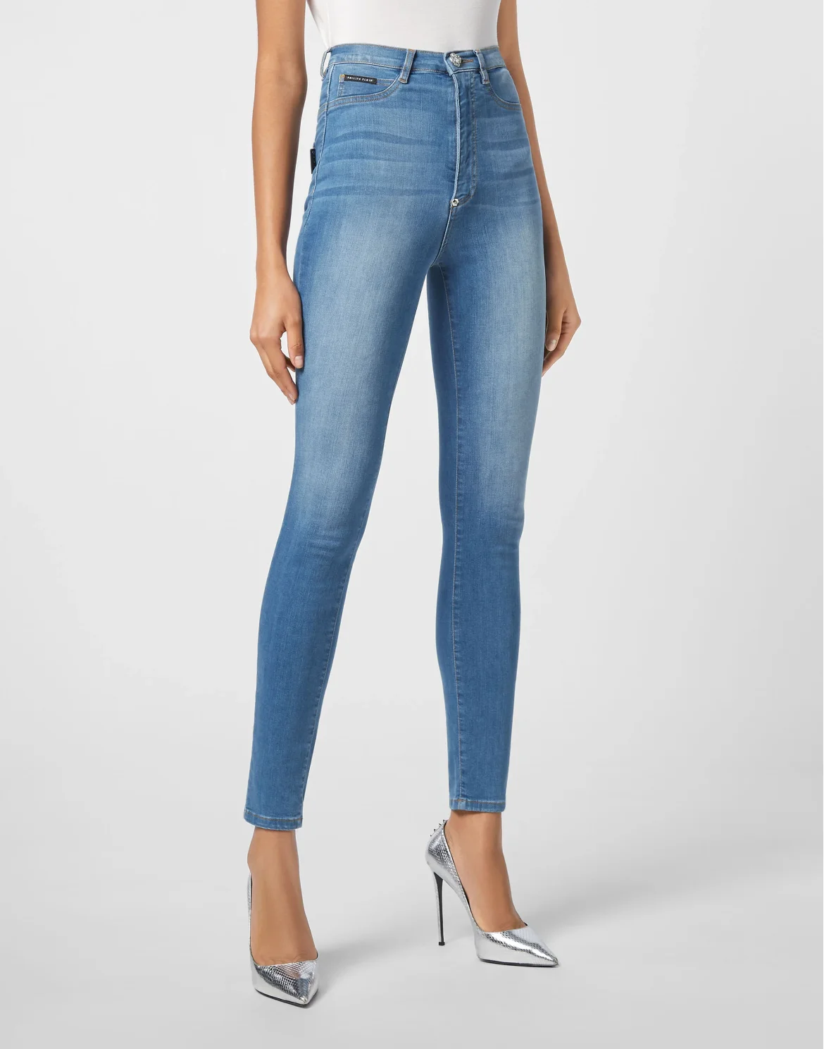 Denim Super High Waist Jegging, цвет: Синий