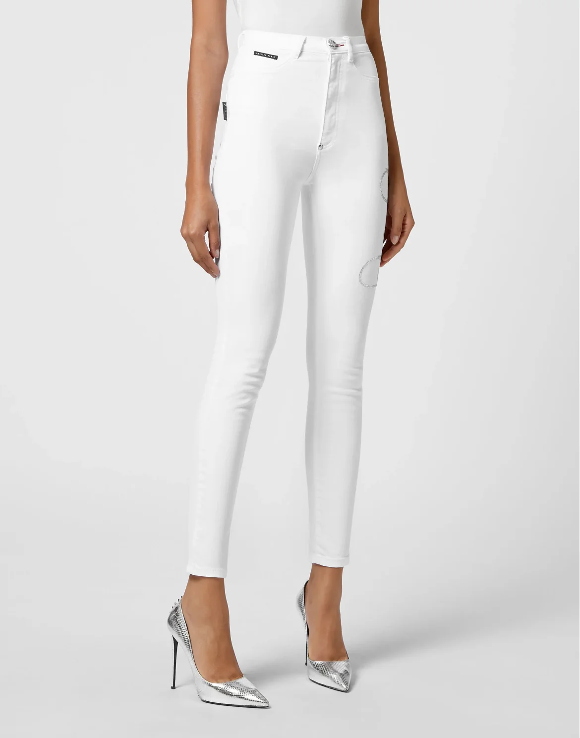 Denim Super High Waist Jegging, цвет: Белый