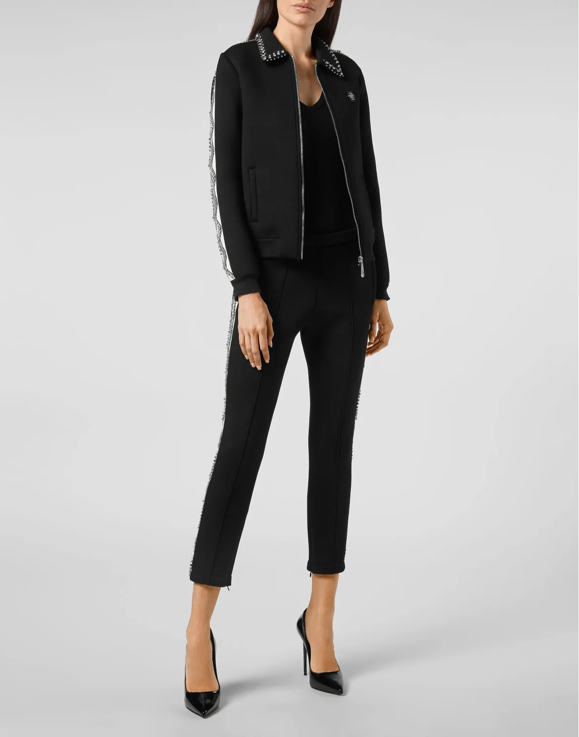Jogging Jacket Crystal Braid, цвет: Черный