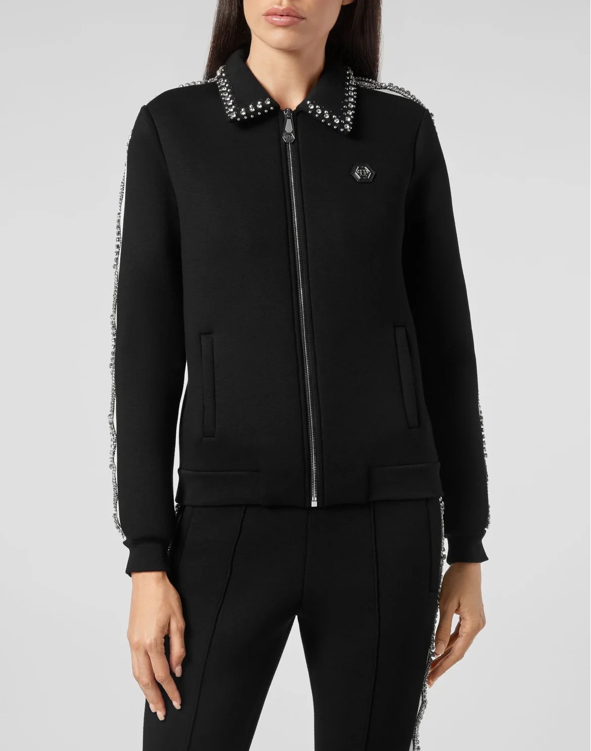 Jogging Jacket Crystal Braid, цвет: Черный
