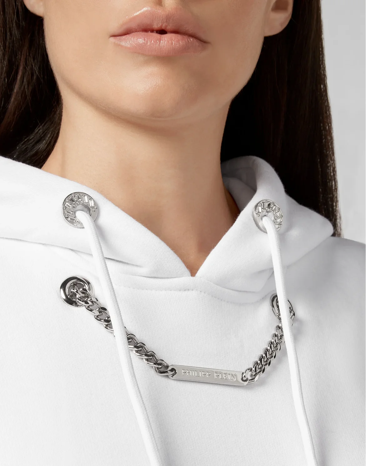 Hoodie sweatshirt Crystal Fringe, цвет: Белый