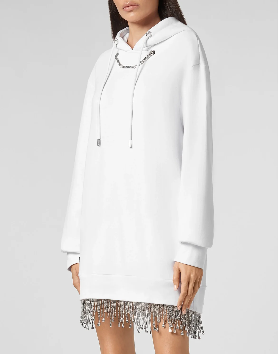 Hoodie sweatshirt Crystal Fringe, цвет: Белый