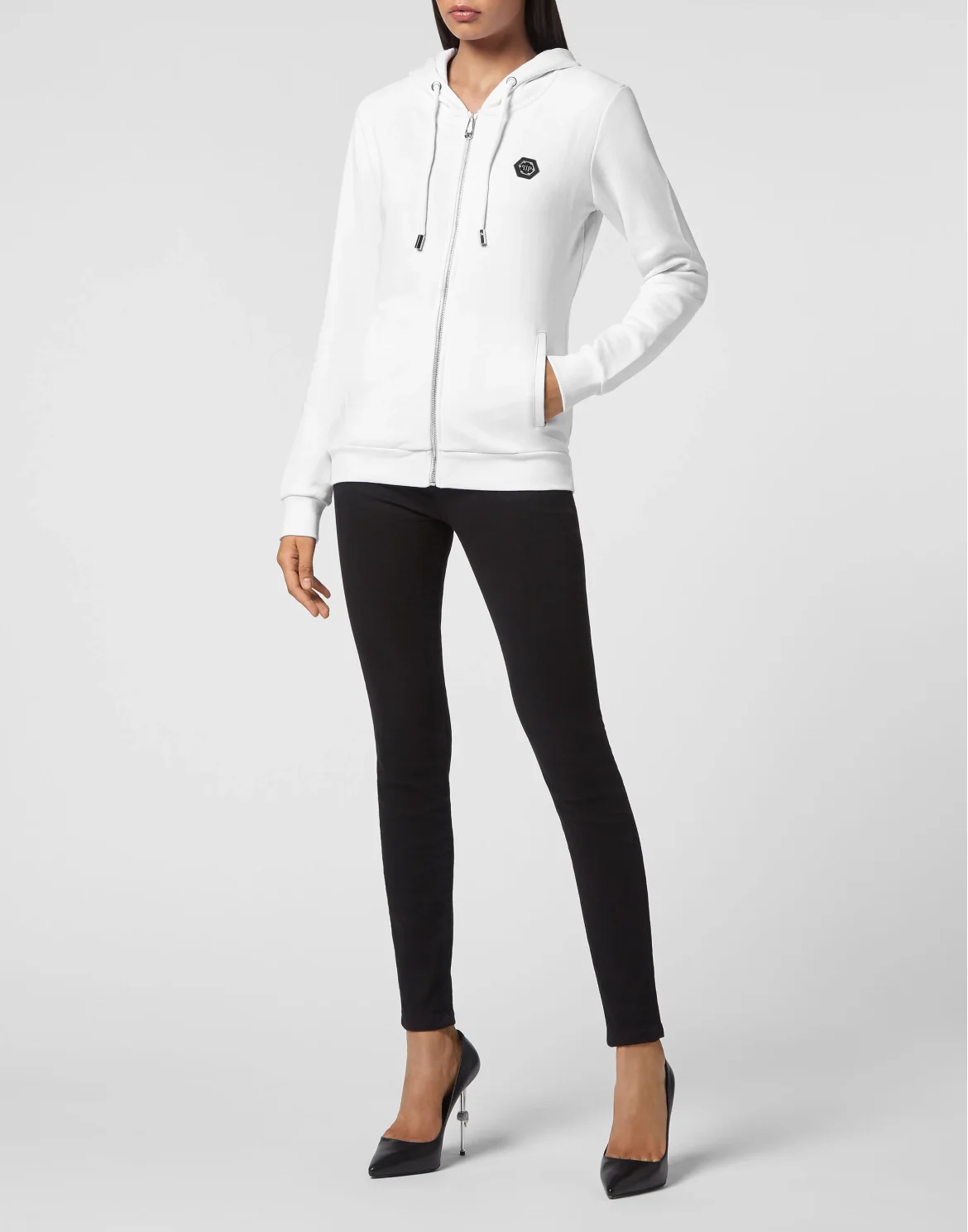 Hoodie Sweatjacket Full Zip, цвет: Белый