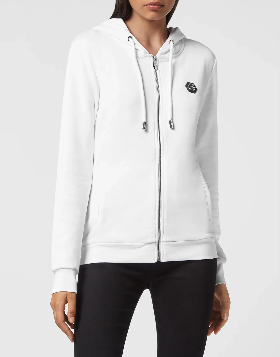Hoodie Sweatjacket Full Zip, цвет: Белый