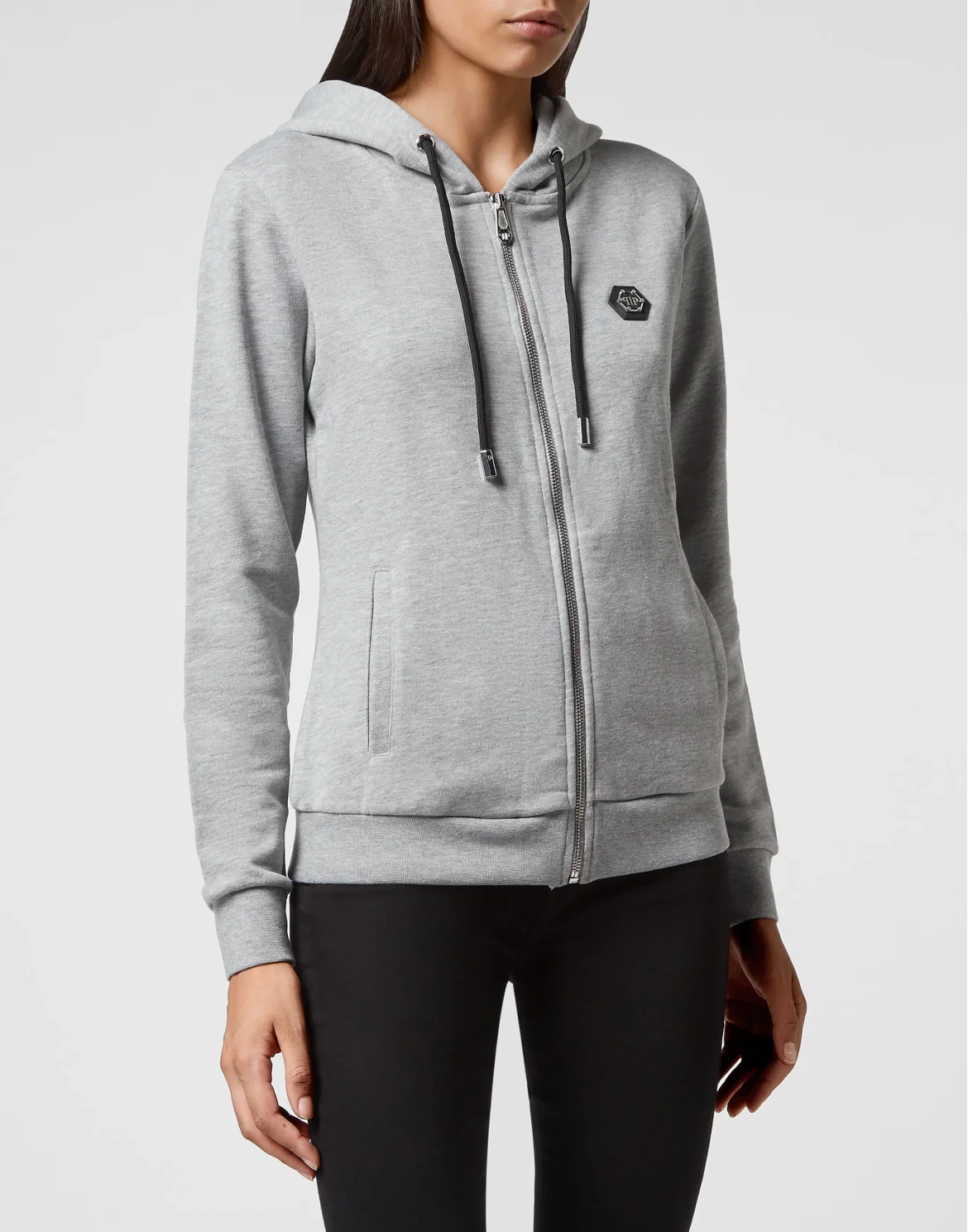 Hoodie Sweatjacket Full Zip, цвет: Серый