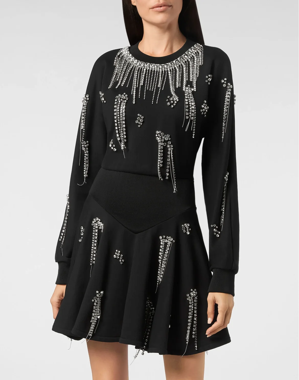 Jogging Dress Crystal Fringe, цвет: Черный
