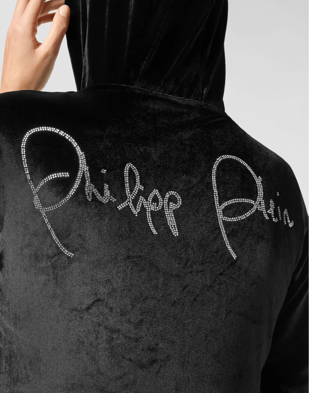 Velvet Hoodie/Trousers Tracksuit, цвет: Черный
