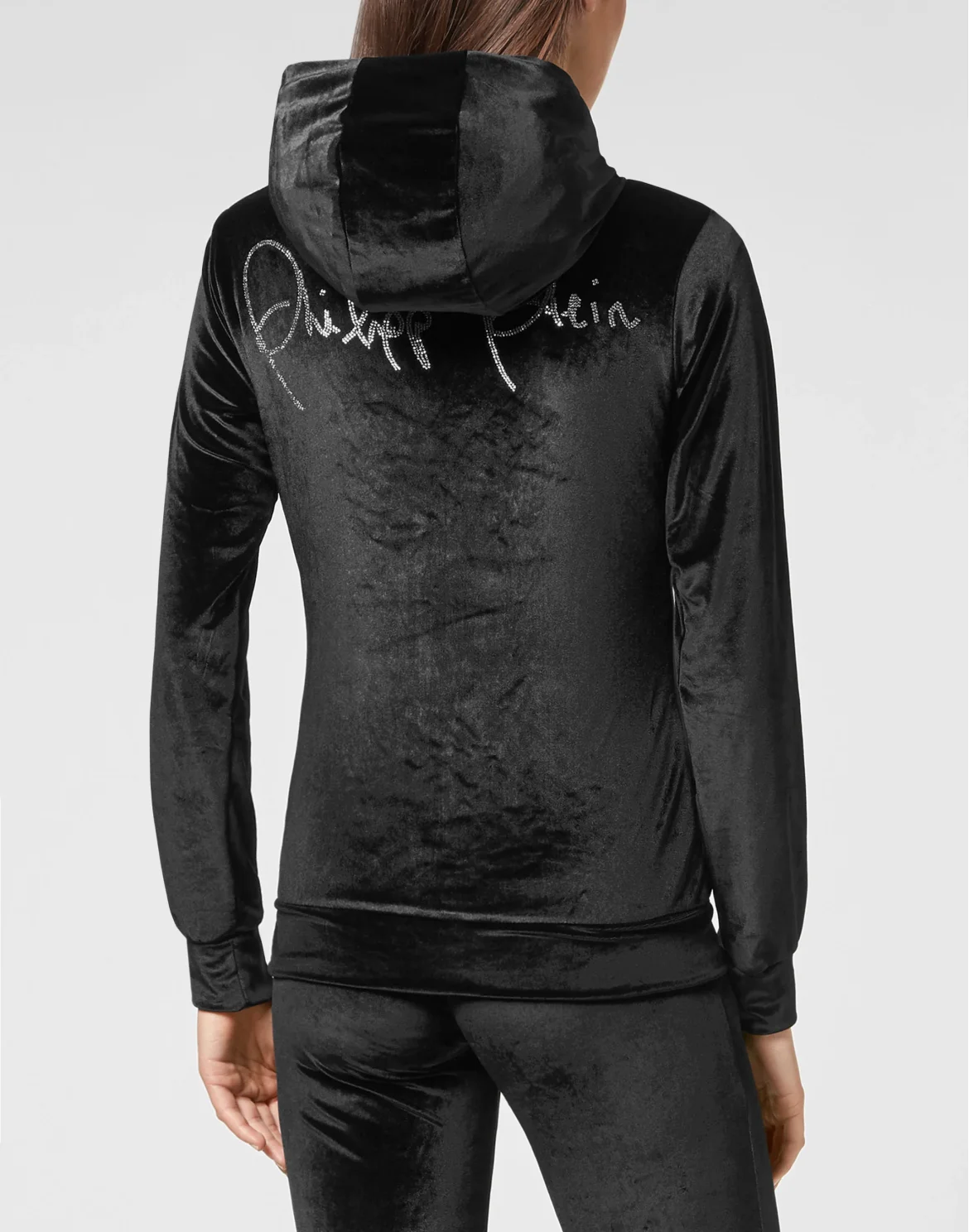 Velvet Hoodie/Trousers Tracksuit, цвет: Черный