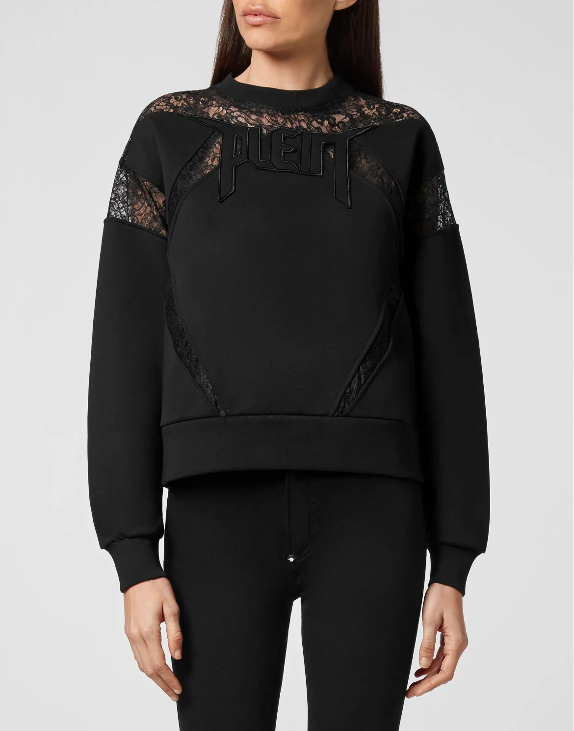 Sweatshirt LS Lace, цвет: Черный