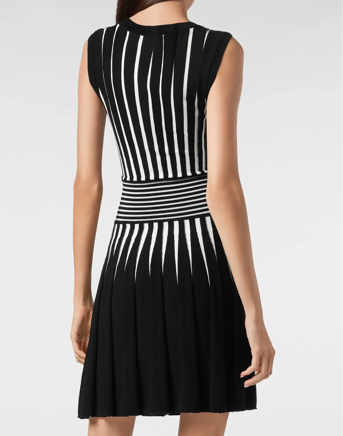 Knit Dress Intarsia Stripes, цвет: Черный