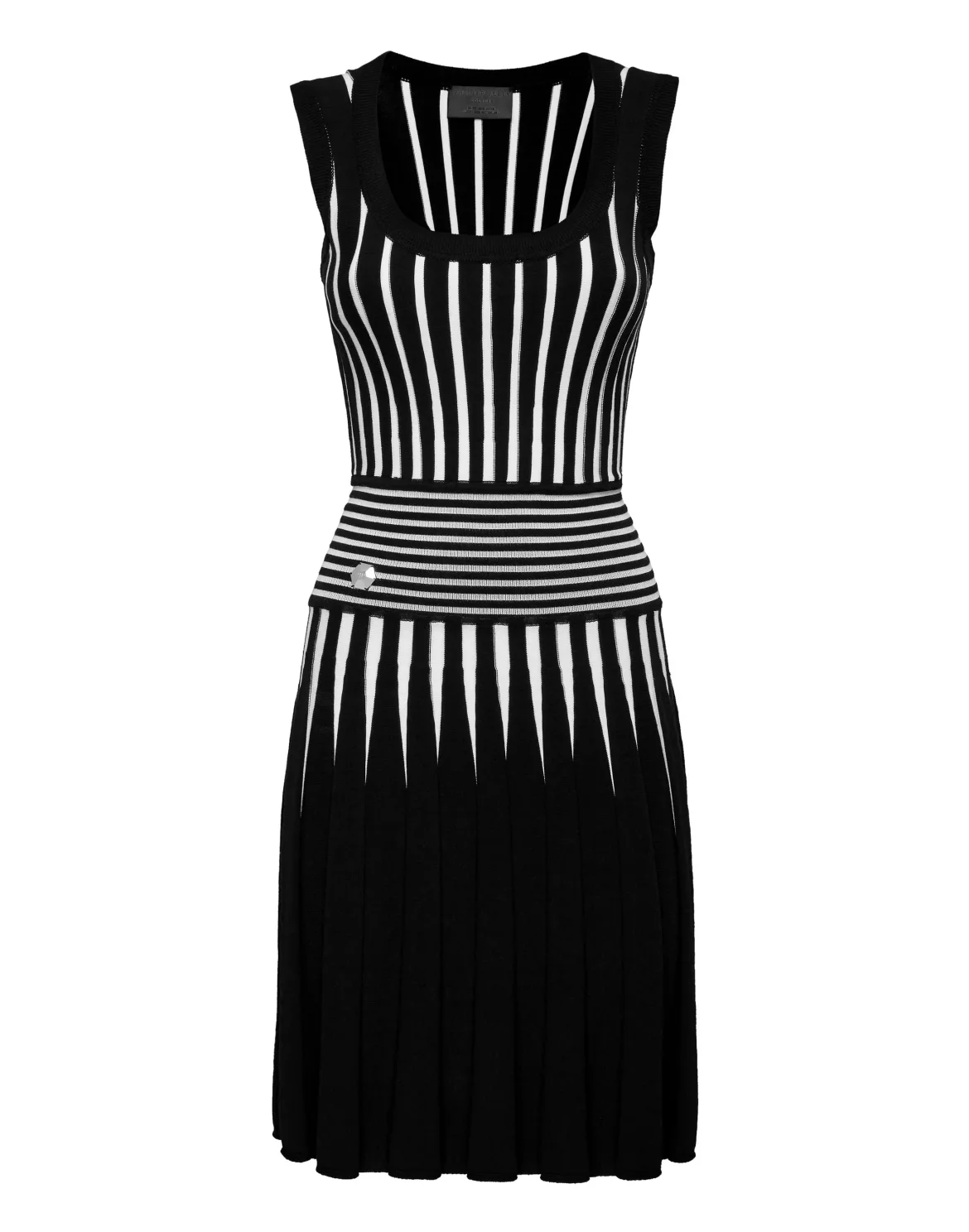 Knit Dress Intarsia Stripes, цвет: Черный