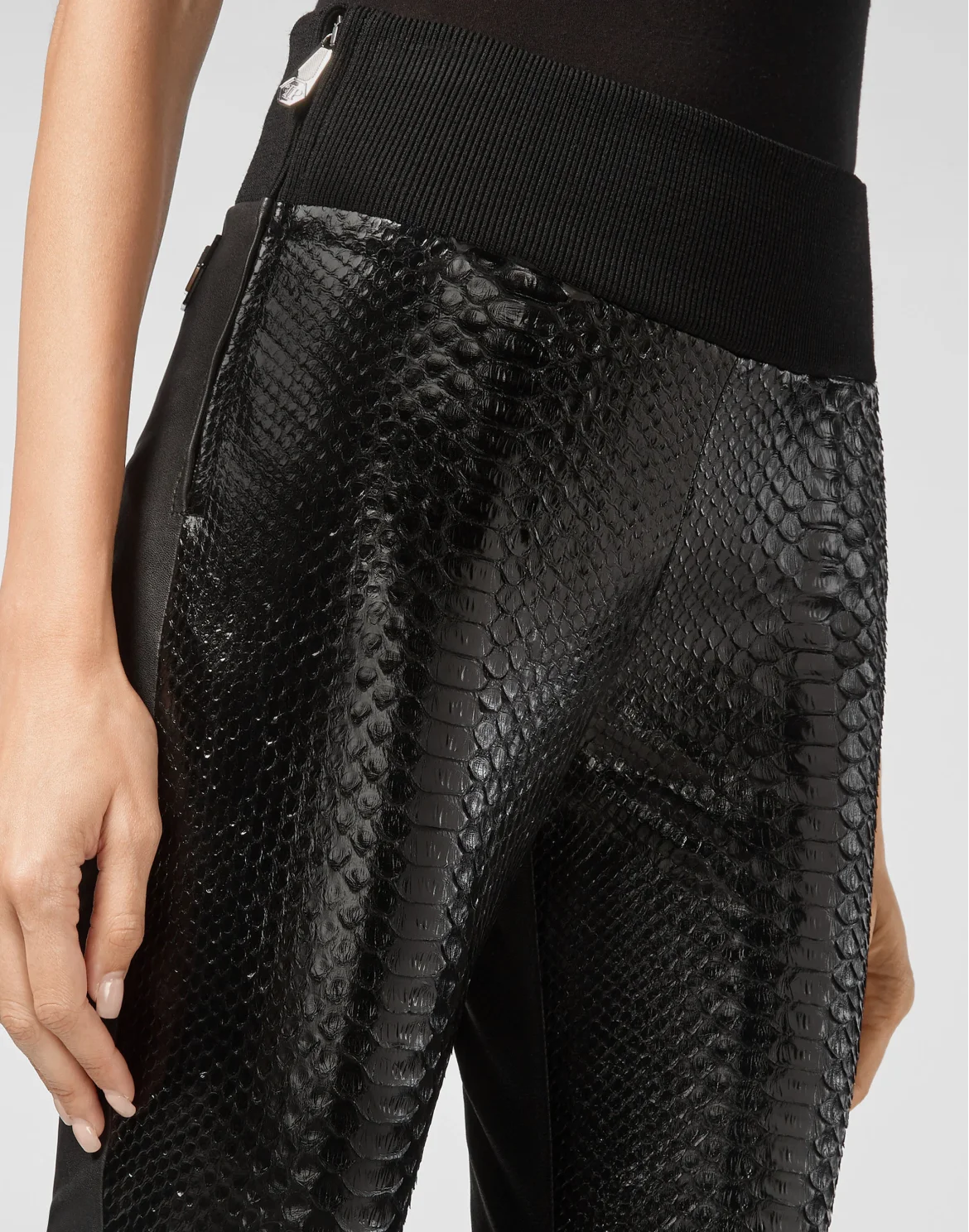 Leather Leggings Crystal, цвет: Черный