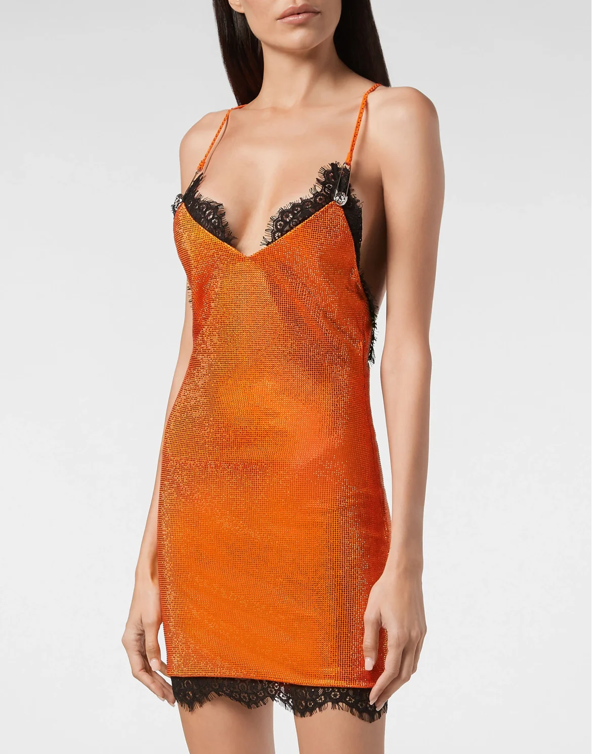 Short Dress Crystal, цвет: Оранжевый