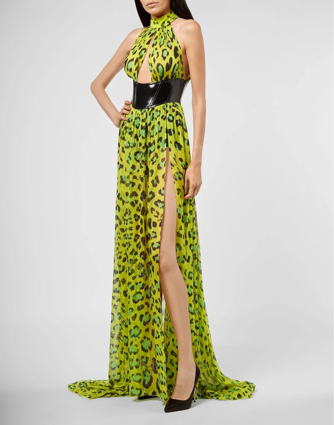Long Dress Leopard, цвет: Зеленый