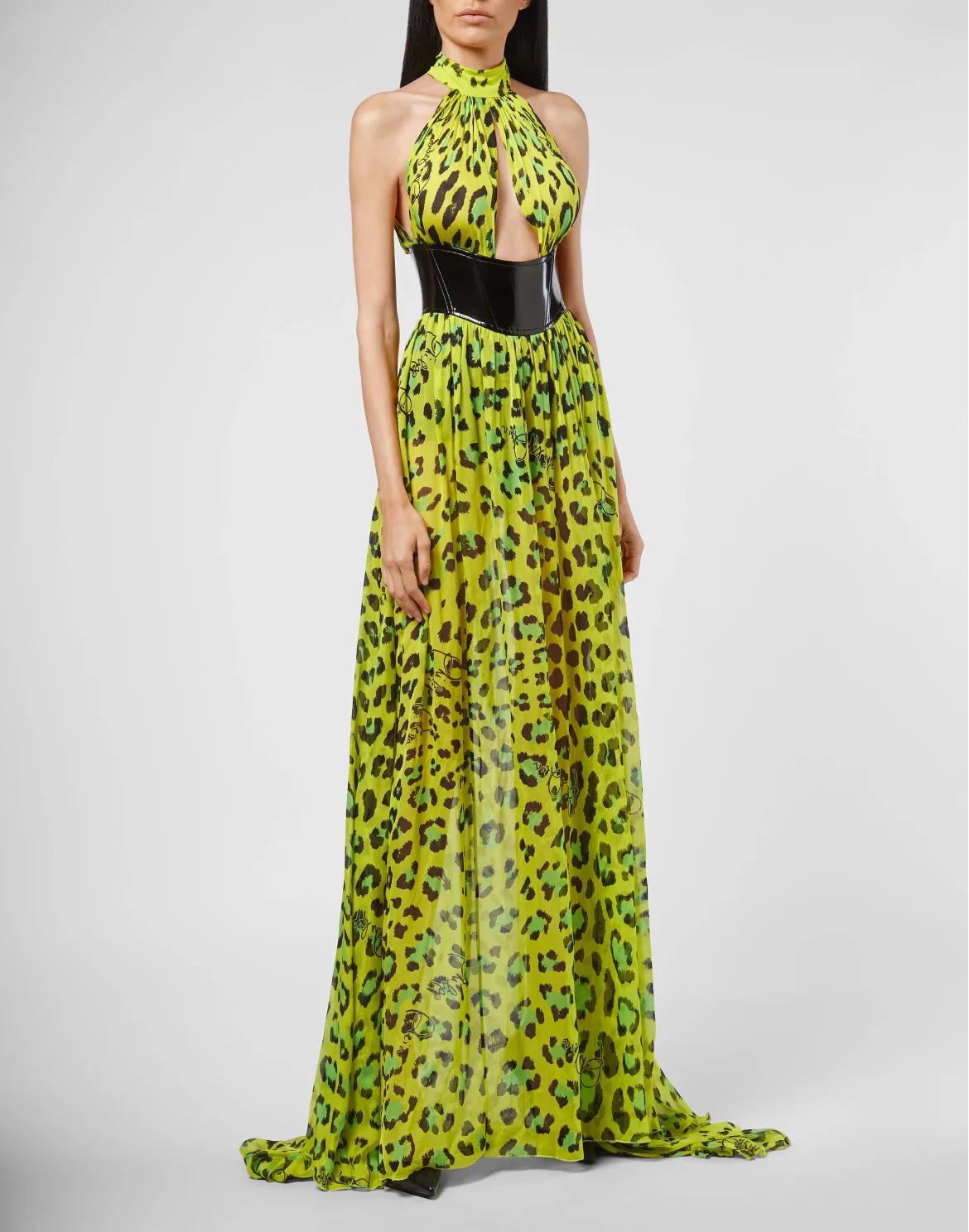Long Dress Leopard, цвет: Зеленый