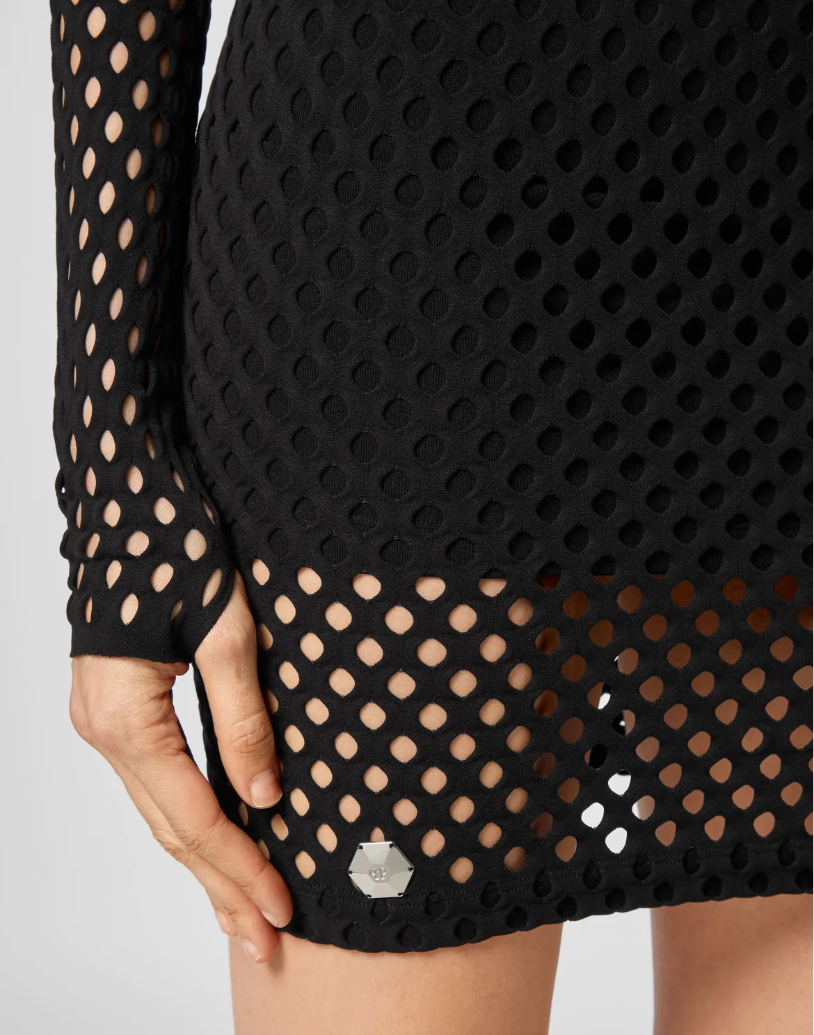 Short Dress Seamless Mesh, цвет: Черный