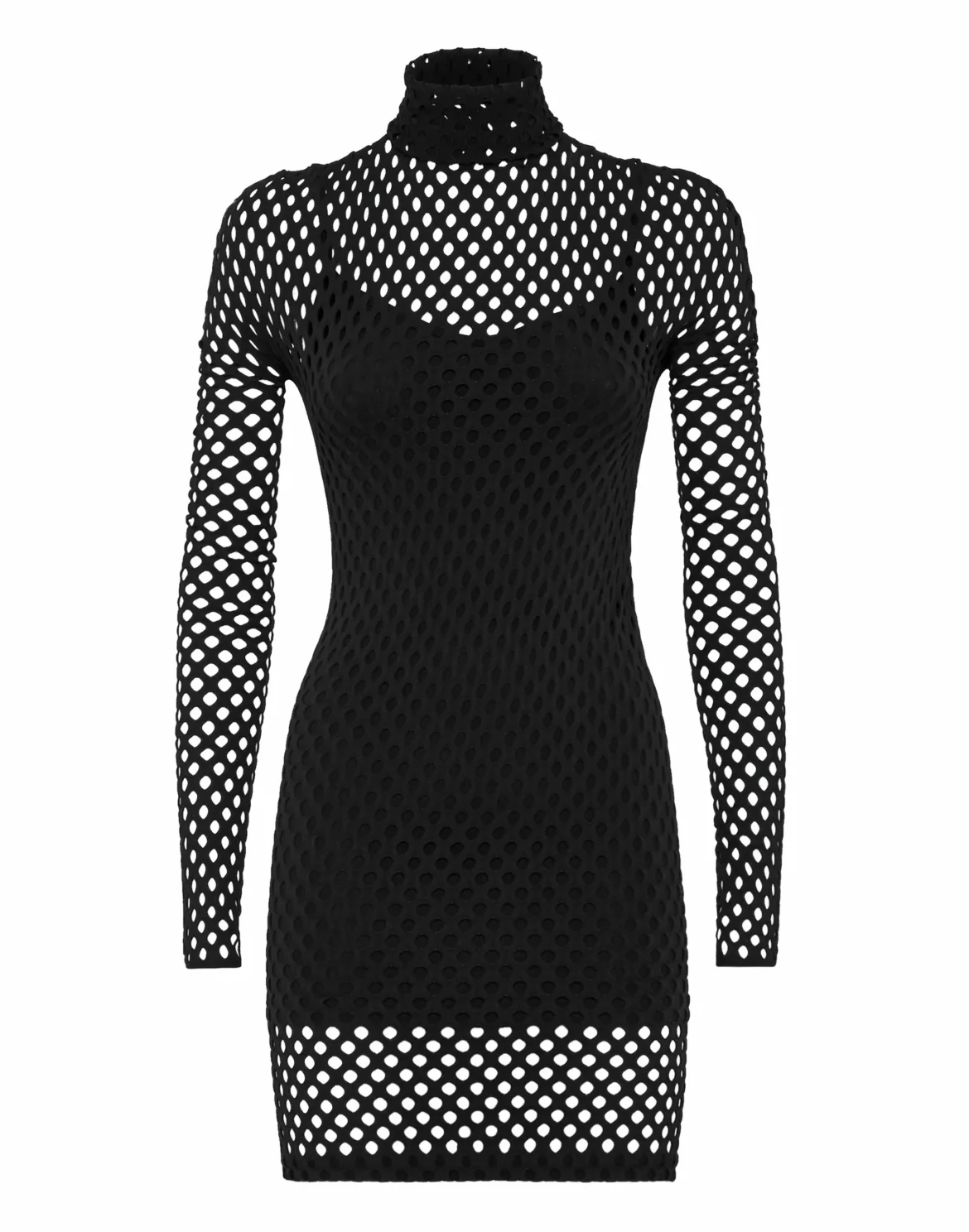 Short Dress Seamless Mesh, цвет: Черный