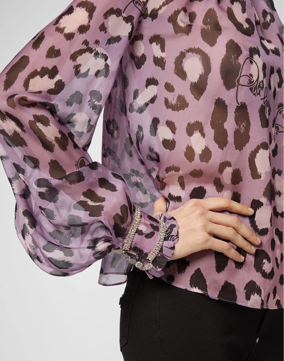 Blusa Leopard, цвет: Фиолетовый