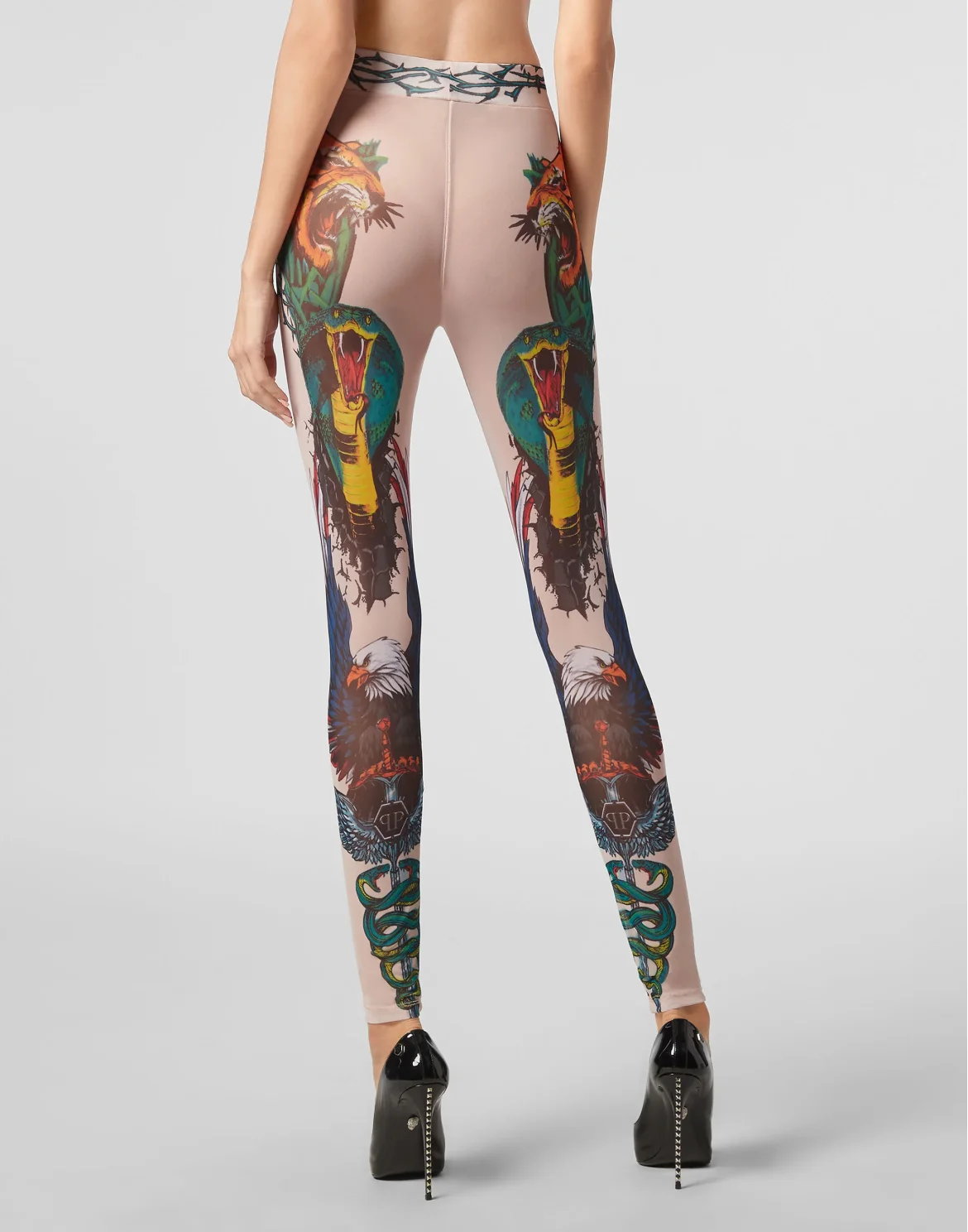 Leggings Tattoo, цвет: Бежевый
