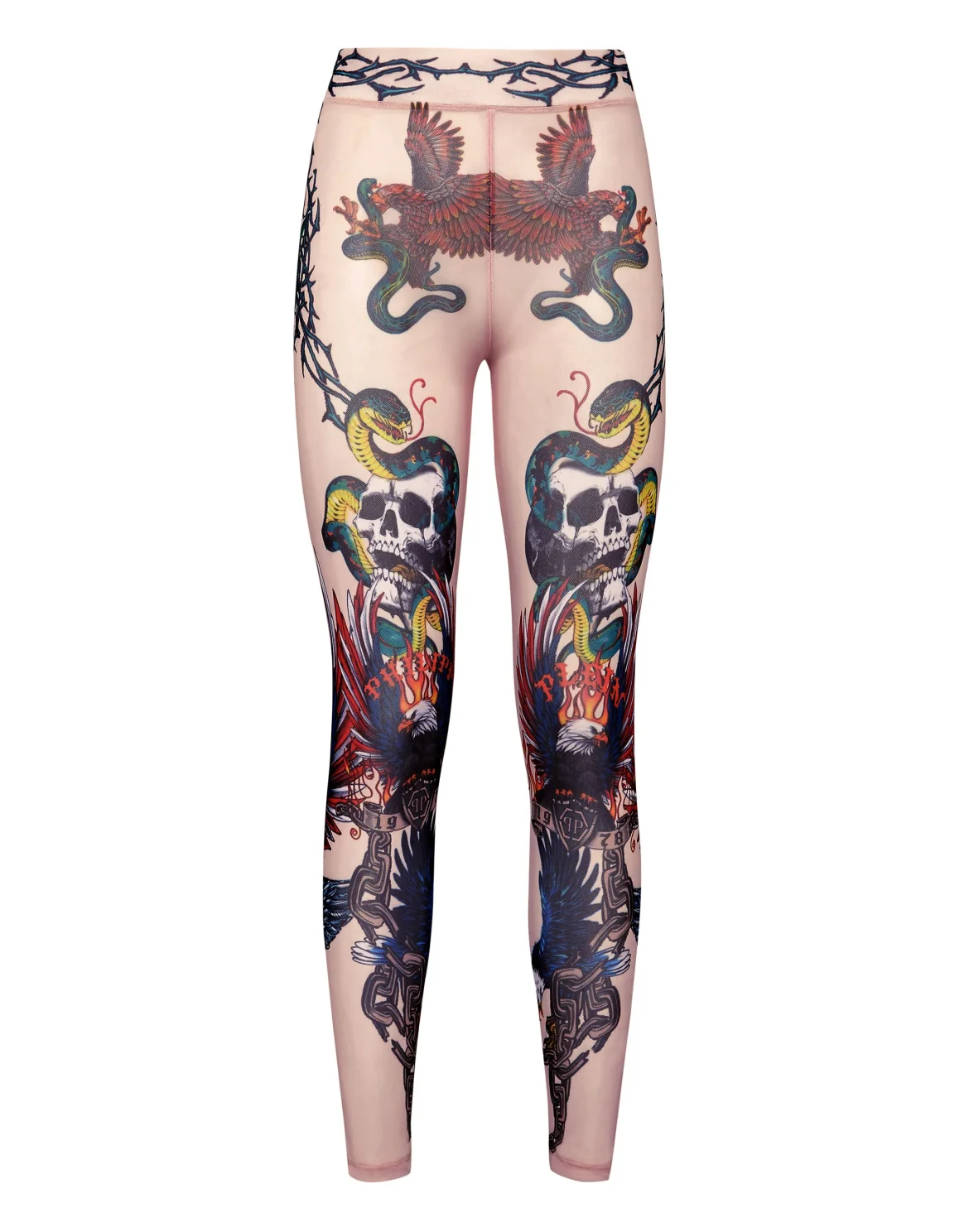 Leggings Tattoo, цвет: Бежевый