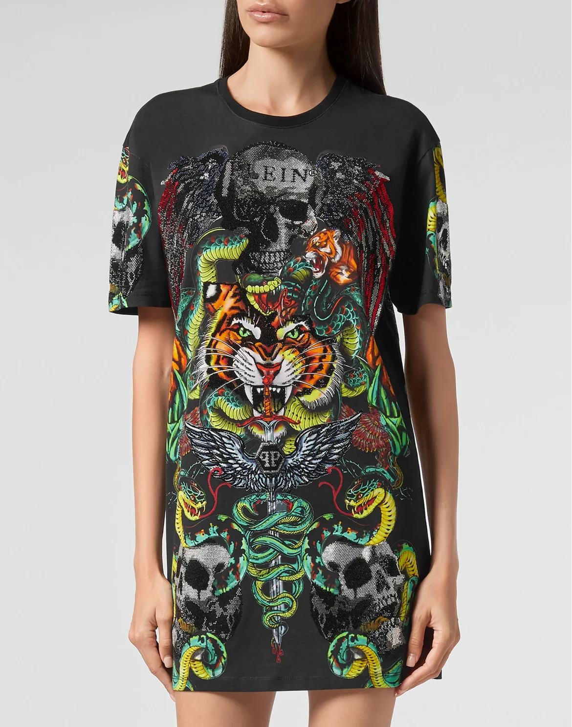 T-shirt Dress Tattoo, цвет: Черный