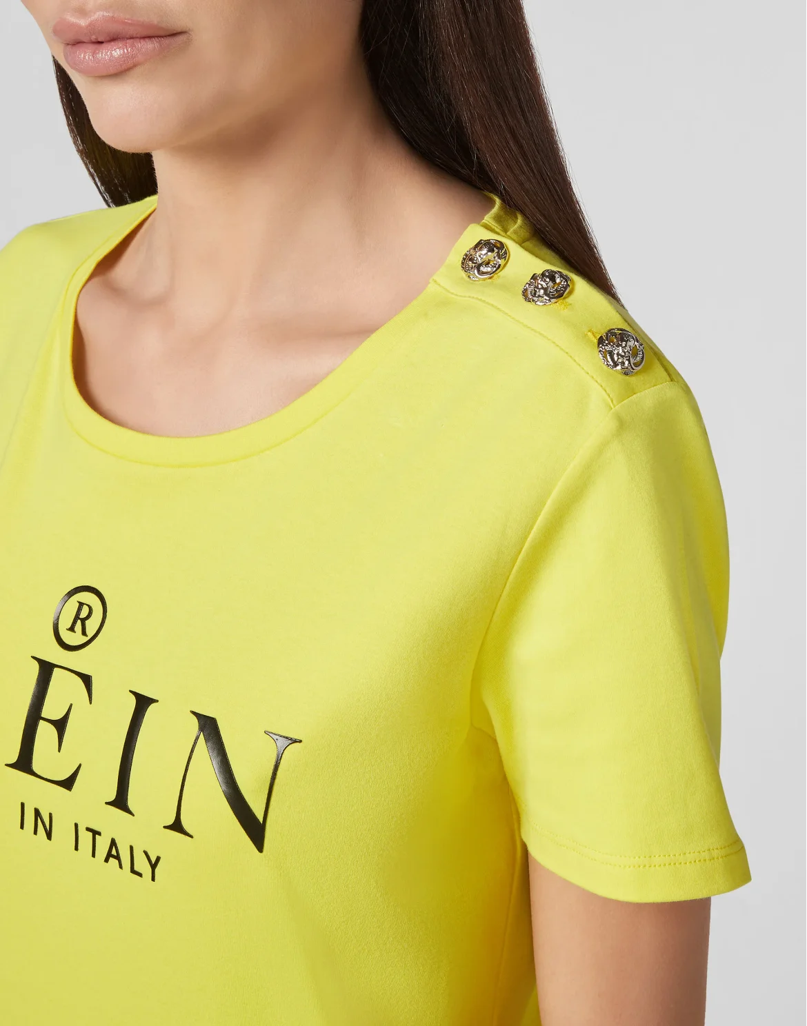 T-shirt Round Neck SS Iconic Plein, цвет: Желтый