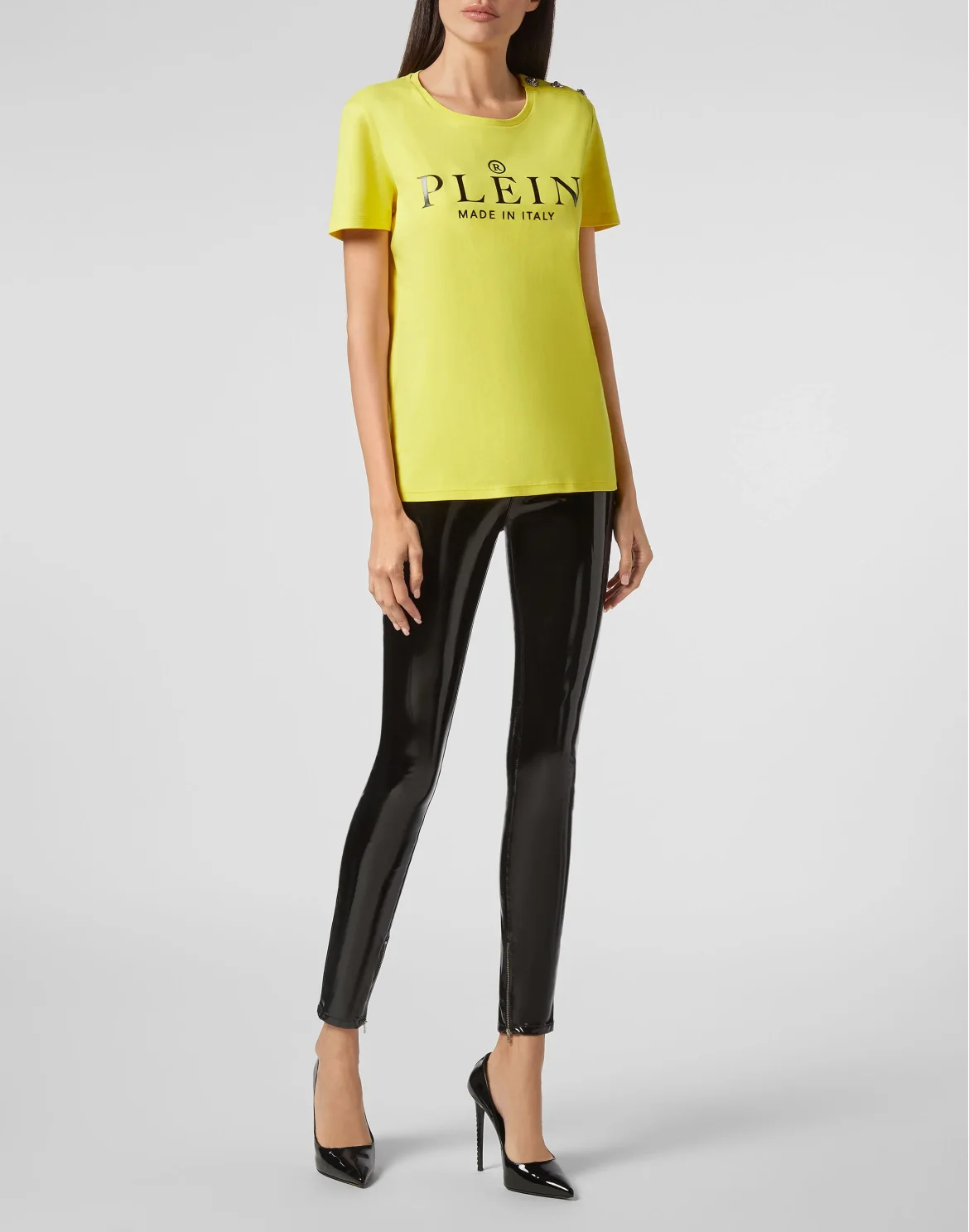 T-shirt Round Neck SS Iconic Plein, цвет: Желтый