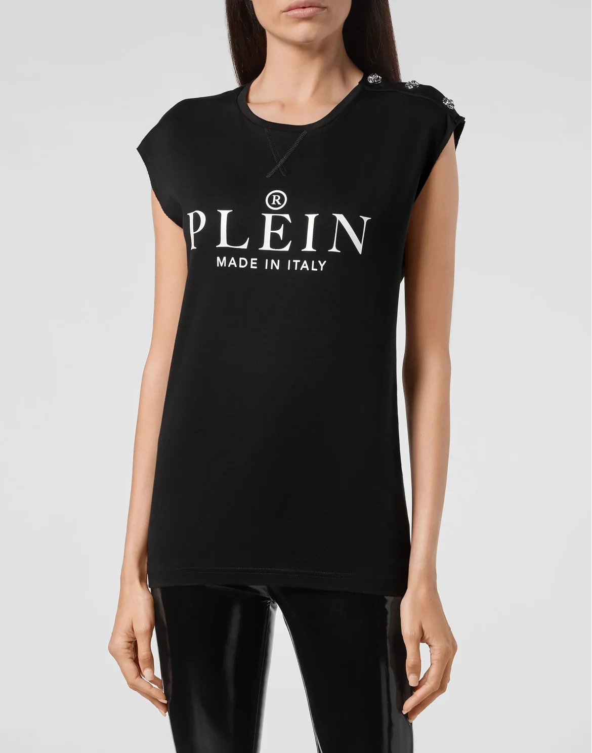 T-shirt Round Neck SS Iconic Plein, цвет: Черный