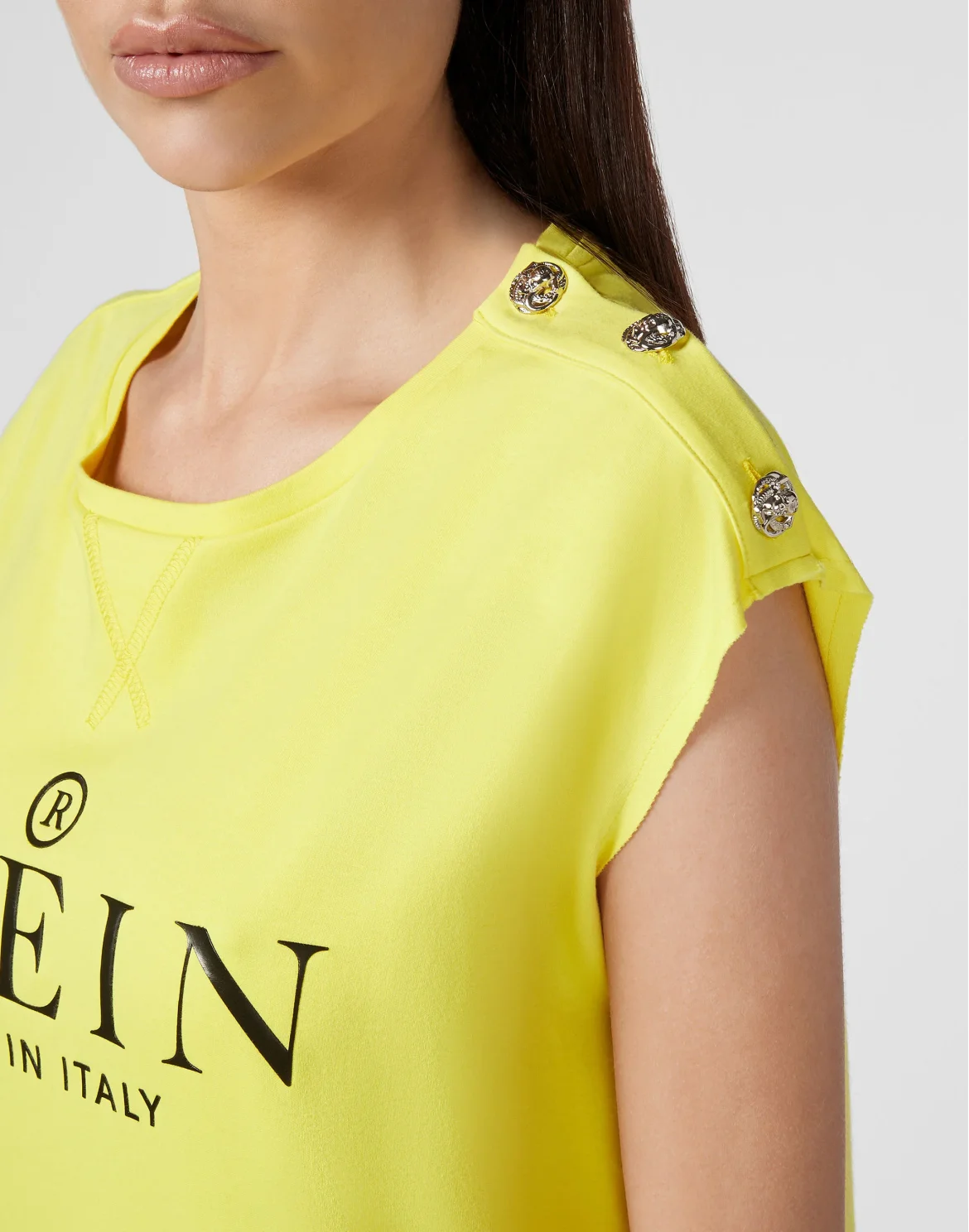 T-shirt Round Neck SS Iconic Plein, цвет: Желтый