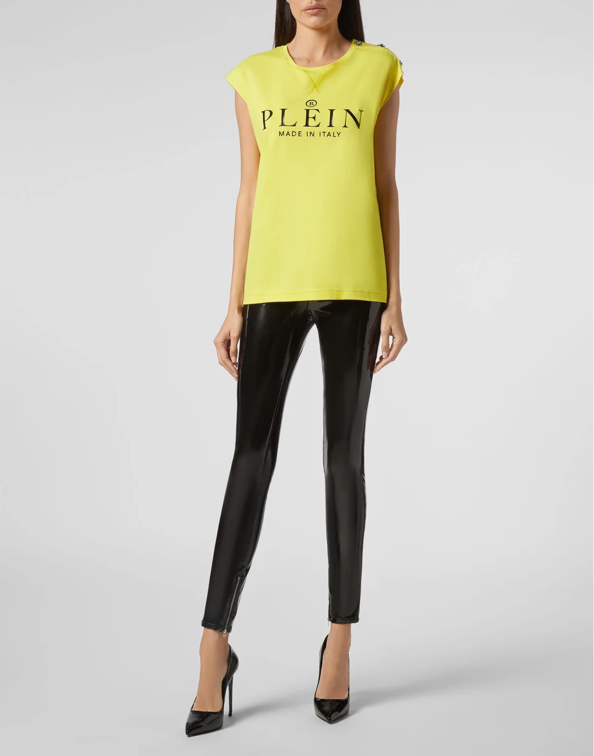 T-shirt Round Neck SS Iconic Plein, цвет: Желтый