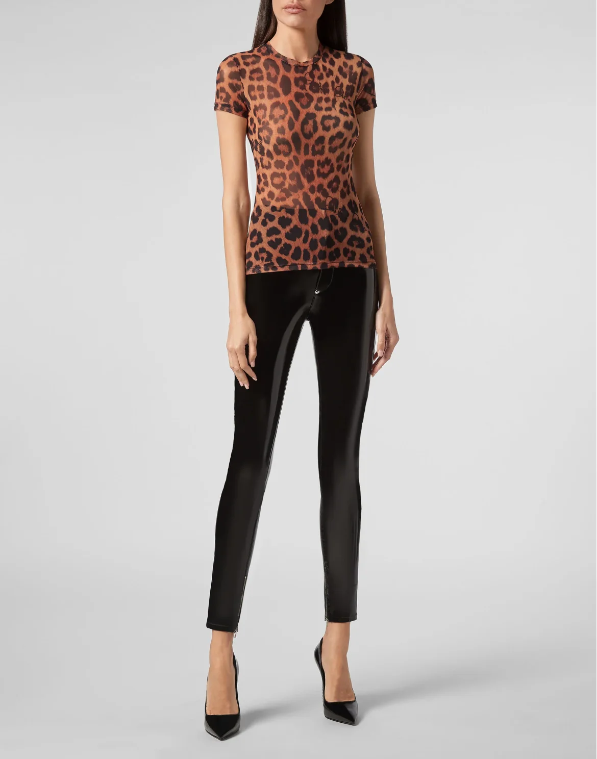 T-shirt Round Neck SS  Leopard, цвет: Бежевый
