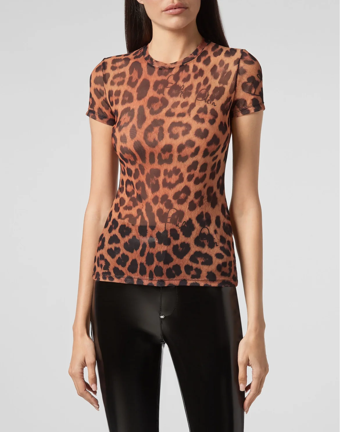 T-shirt Round Neck SS  Leopard, цвет: Бежевый