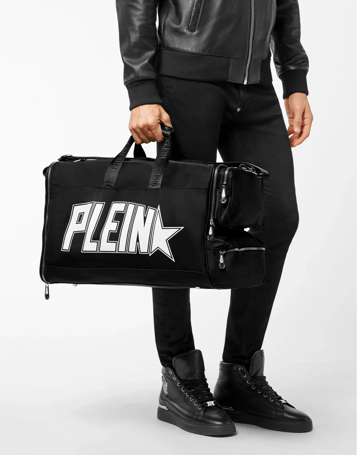Nylon Gym Bag Iconic Plein, цвет: Черный