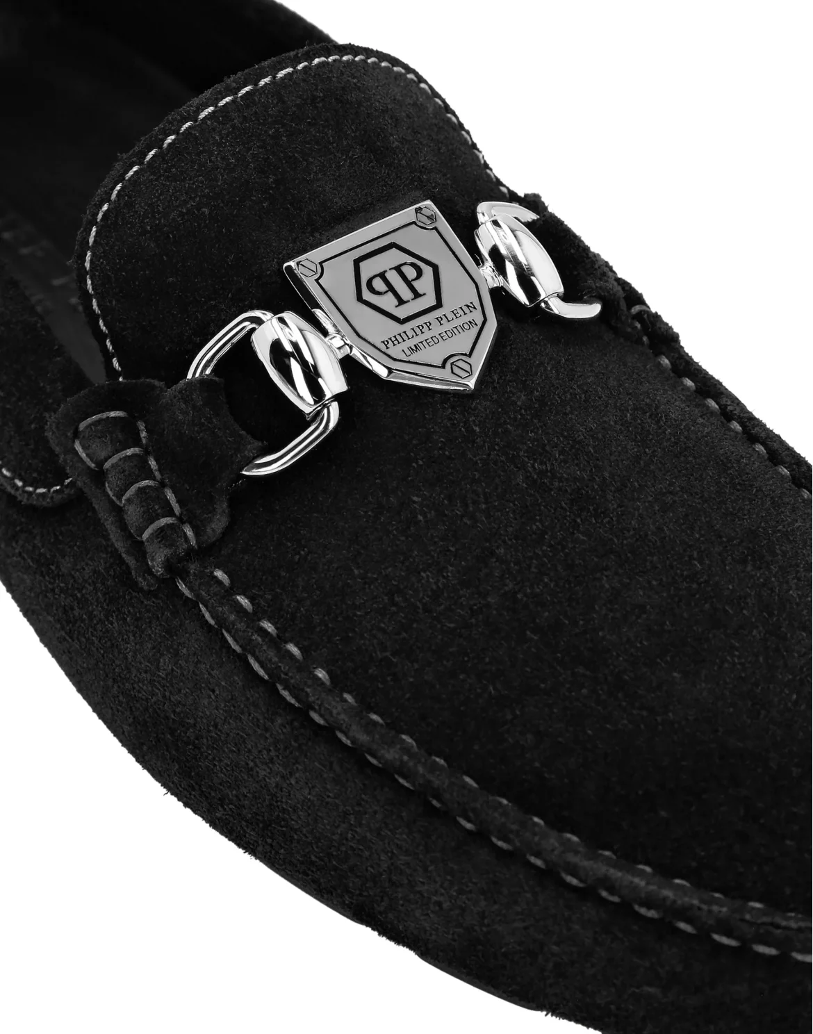 Suede Moccasin Philipp Plein TM, цвет: Черный