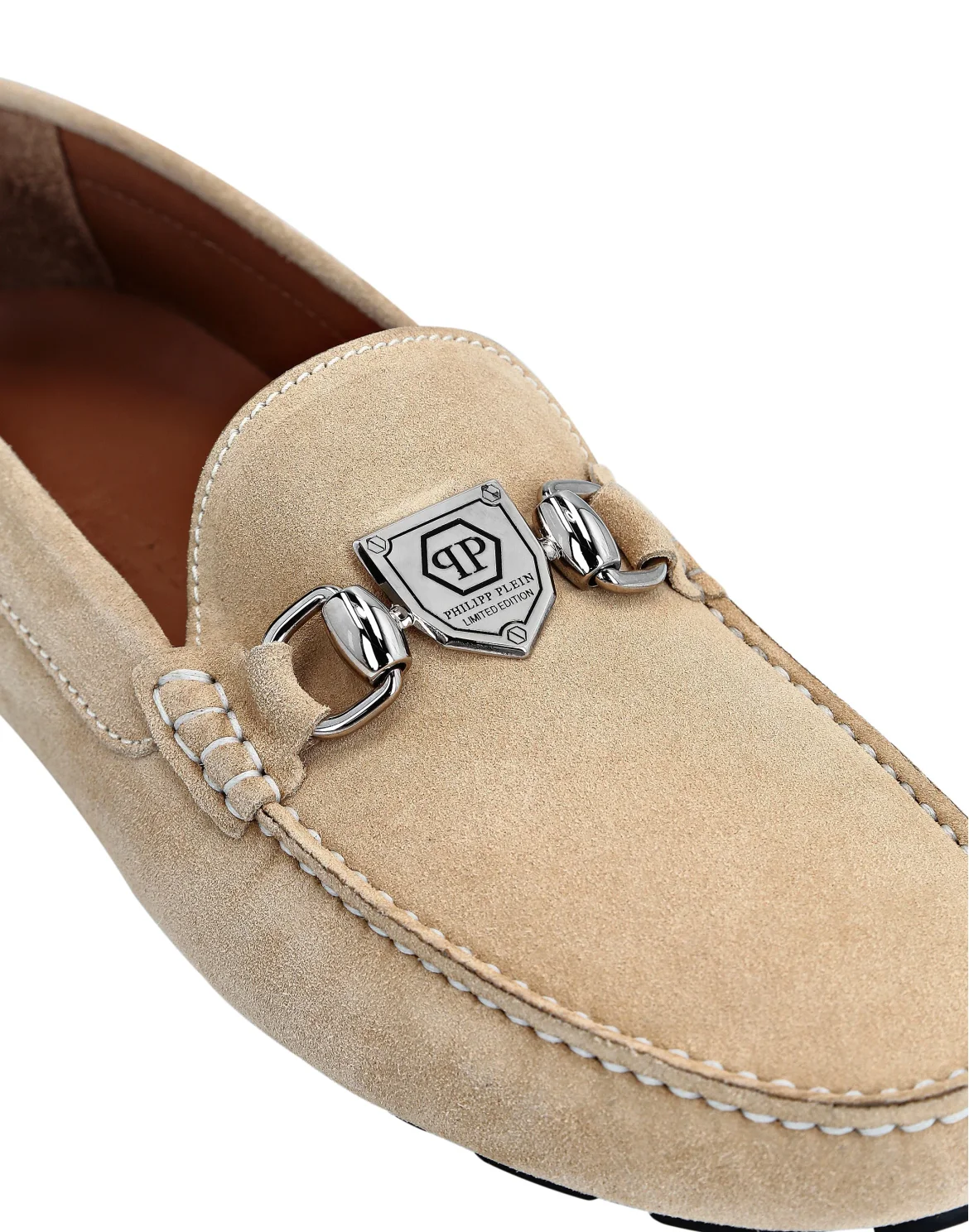Suede Moccasin Philipp Plein TM, цвет: Бежевый