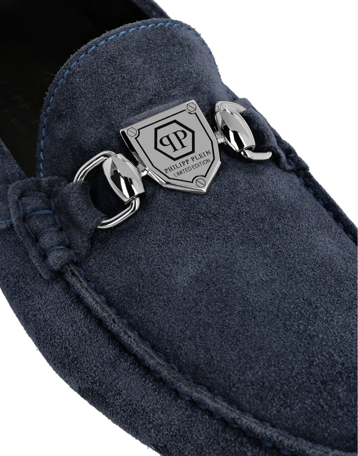 Suede Moccasin Philipp Plein TM, цвет: Синий