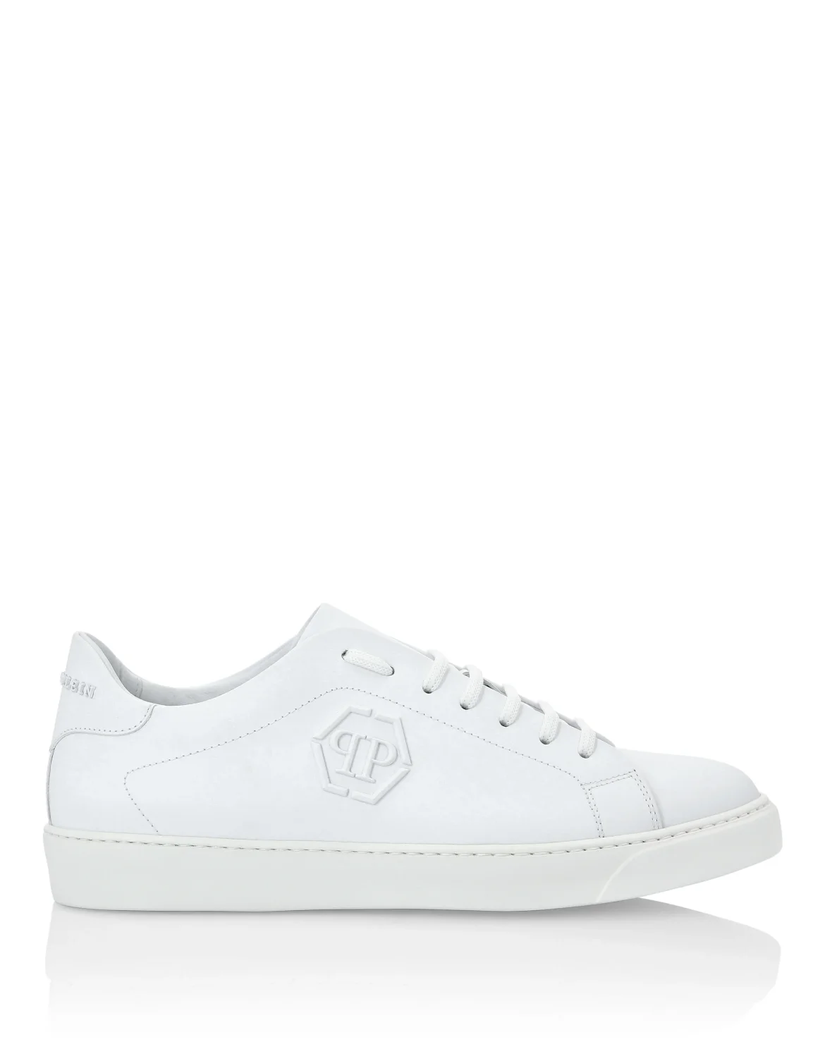 Rubber Leather Lo-Top Sneakers The Plein Original TM, цвет: Белый